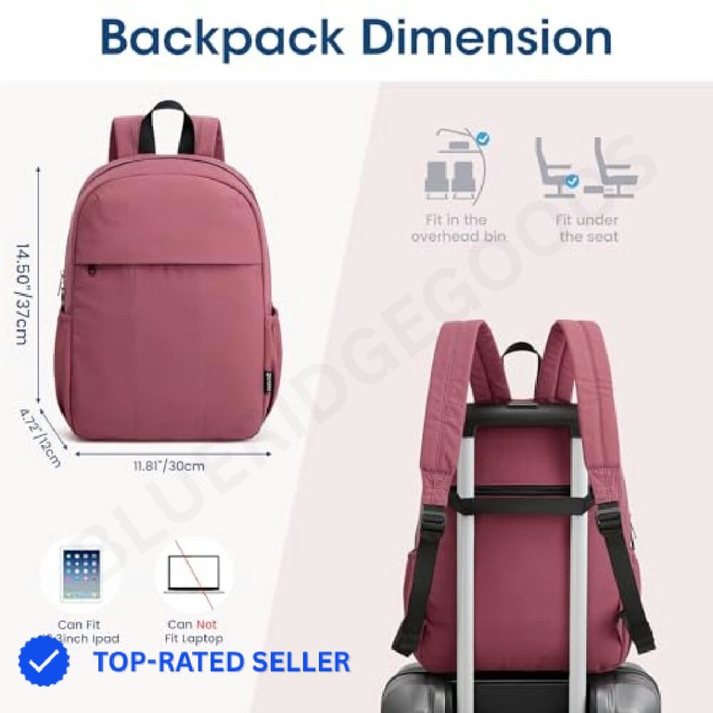 Mini Backpack Water-Resistant Daypack Adjustable … - image 4